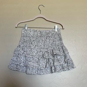 Black and Cream Mini Skirt